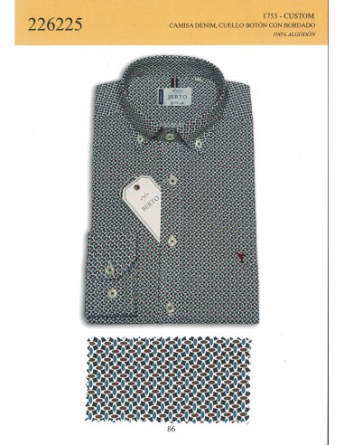 226225-1753-86 Camisa Custom Estmpd...