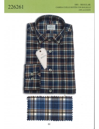 226261-1801-80 Camisa Regular Cuadro...
