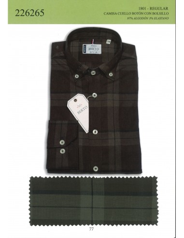 226265-1801-77 Camisa Regular Cuadro...
