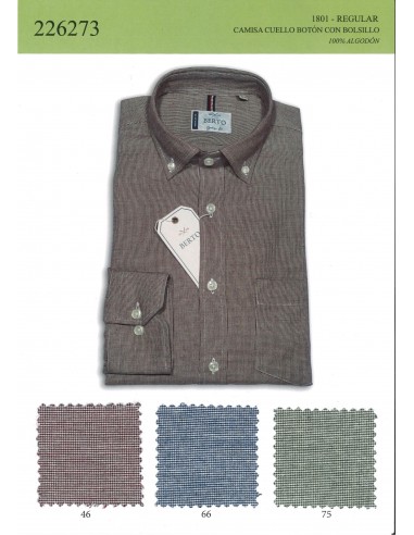 226273-1801-75 Camisa Regular Pata...