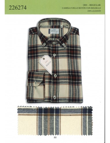 226274-1801-80 Camisa Regular Cuadro...
