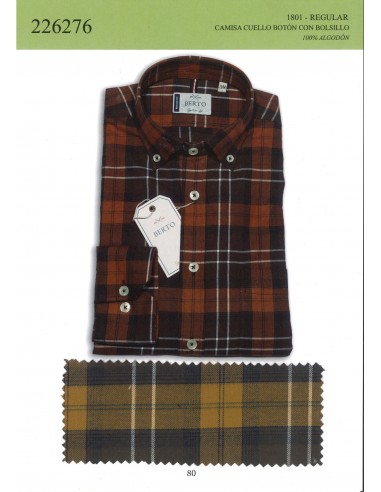 226276-1801-80 Camisa Regular Cuadro...